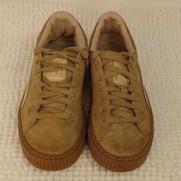 Puma Shoes - Puma Women's Tan Suede Sneakers